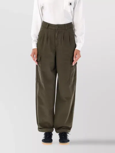 Carhartt Khaki Cotton Aviation Pant In Green