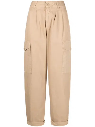 Carhartt Twill Organic-cotton Trousers In Nude