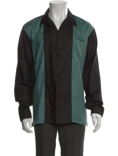 Pre-owned Carhartt Colorblock Pattern Long Sleeve Shirt In Green