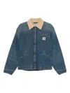 Carhartt Contrasting-collar Denim Jacket In Blue