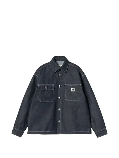Carhartt Contrast-stitch Denim Jacket In Blue
