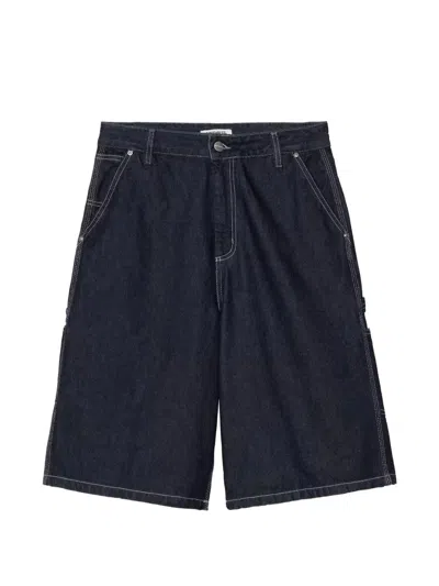 Carhartt Contrast-stitch Shorts In Blue