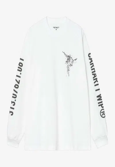 Carhartt Coordinate Long-sleeved T-shirt In White