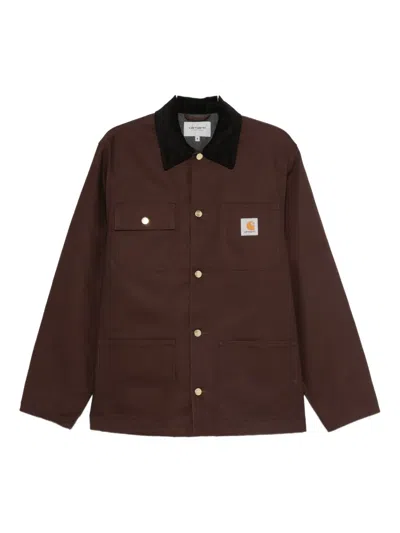 CARHARTT CORDUROY-COLLAR BUTTON-FASTENING JACKET