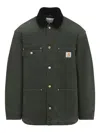 Carhartt Utility Chore Coat Corduroy Collar In Green