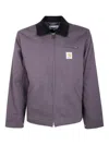 Carhartt Corduroy-collar Cotton Jacket In Purple