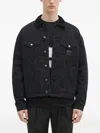 Carhartt Corduroy-collar Denim Jacket In Black