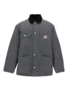 Carhartt Corduroy-collar Patch-pocket Jacket In Gray