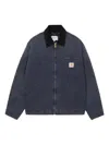 Carhartt Corduroy-collar Quilted Jacket In Blue