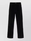 Carhartt Corduroy Trousers With Pockets And Belt Loops In Black