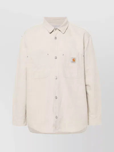 Carhartt Cotton And Linen Blend Shirt In Beige