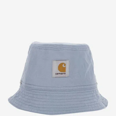 Carhartt Cotton And Linen Bucket Hat In Clear Blue