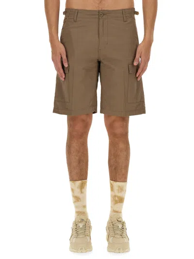 Carhartt Cotton Bermuda Shorts In Beige