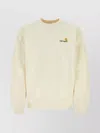 Carhartt Wip Ivory Cotton Blend American Script Swea In Yellow
