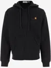 Carhartt Cotton Blend Sweatshirt With Logo In Black