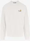 Carhartt Cotton Blend Sweatshirt With Logo In Weiss