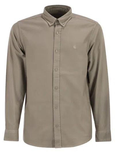 Carhartt Cotton Button-down Shirt In Turtledove