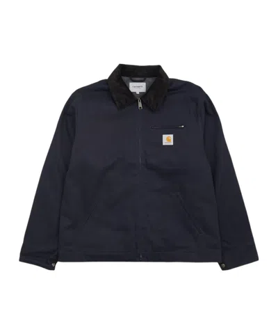 Carhartt Cotton Canvas Jacket In Blue