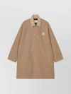 Carhartt Long Sleeve Collared Coat Front Pockets In Neutral