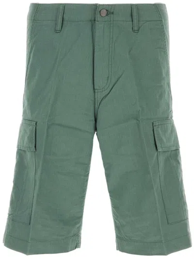 Carhartt Green Cotton Regular Cargo Short