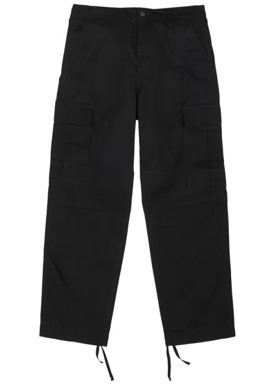 Carhartt Cotton Cargo Trousers In Black