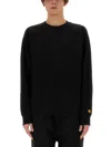 Carhartt Raglan-sleeve Crewneck Sweatshirt In Black