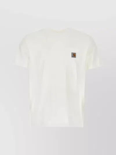 Carhartt Cotton Crew Neck T-shirt Pocket In White