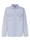 CARHARTT COTTON DENIM JACKET WITH FRONT POCKETS