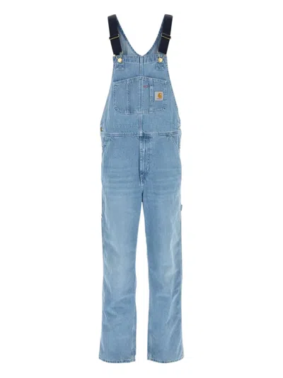 Carhartt Salopette En Jean In Blue Stone Wash