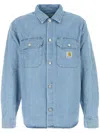 Carhartt Harvey Shirt With Long Sleeves And Pointed Collar In Blau