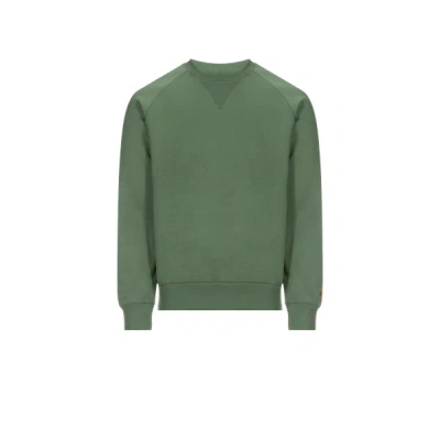 Carhartt Green Chase Sweatshirt In Xx 29y Duck Green /