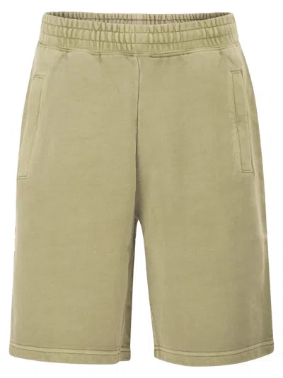 Carhartt Cotton Jersey Shorts With Logo In Green