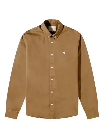 Carhartt Cotton Shirt In Brown