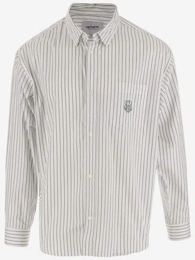 Carhartt Cotton Shirt With Striped Pattern In Red