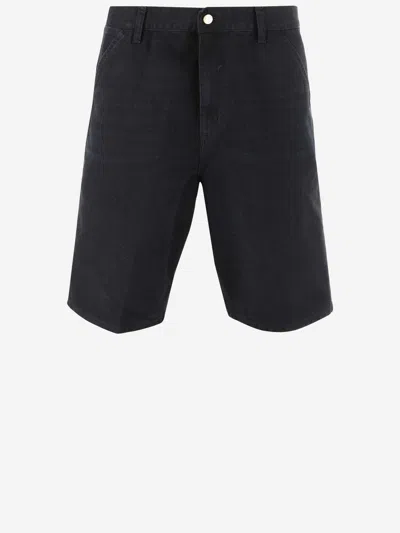 Carhartt Cotton Short Pants With Logo In Black