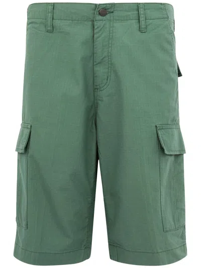 Carhartt Cotton Shorts With Patch Pockets In Green