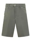 Carhartt Cotton Shorts In Yfgd Park Garment Dyed