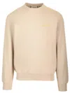 Carhartt Greatest Flicks Logo-print Cotton-jersey Sweatshirt In Beige