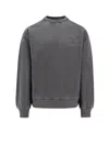 CARHARTT COTTON SWEATSHIRT WITH WASHED OUT EFFECT