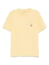 Carhartt Work In Progress Logo Pocket T-shirt In Yellow