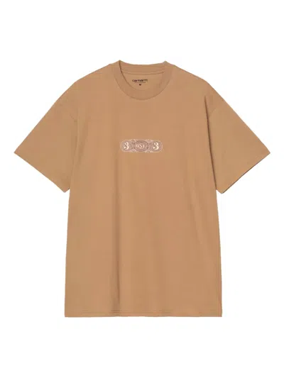 Carhartt Cotton T-shirt In Brown