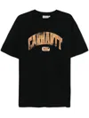 Carhartt Cotton Crew Neck T-shirt With Graphic Print In Black