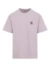 Carhartt Cotton Loose Fit T-shirt With Dropped Shoulders In Purple