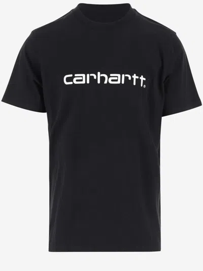 Carhartt Cotton T-shirt With Logo In Black