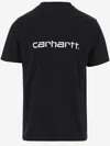 Carhartt Logo-print Crew-neck T-shirt In Black