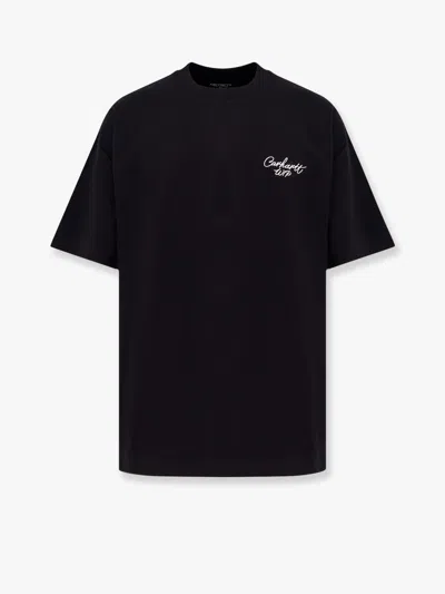 Carhartt Cotton T-shirt With Logo Embroidery In Multicolor