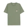 Carhartt Cotton T-shirt In Military Green With Pocket And Logo