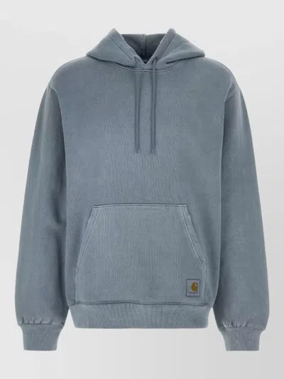 Carhartt Cotton Torion Hooded Sweatshirt Kangaroo Pocket In Blue