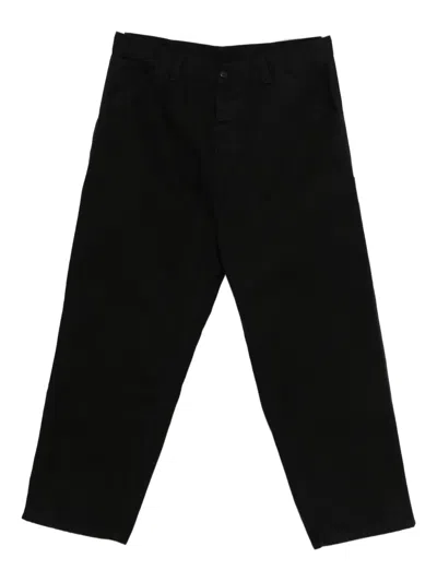 Carhartt Cotton Trousers In Black