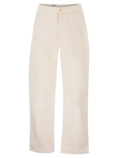 Carhartt Wip Cotton Trousers In Neutral